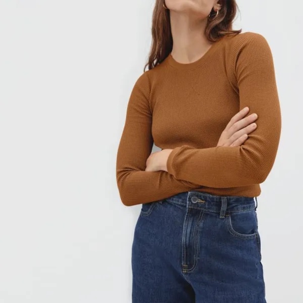 Everlane Women's Brown Long Sleeve Top